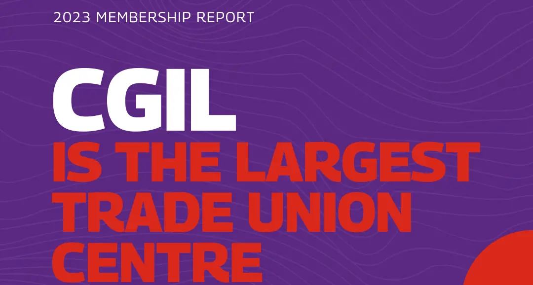 2023 Membership Report: CGIL is the largest trade union centre in Italy