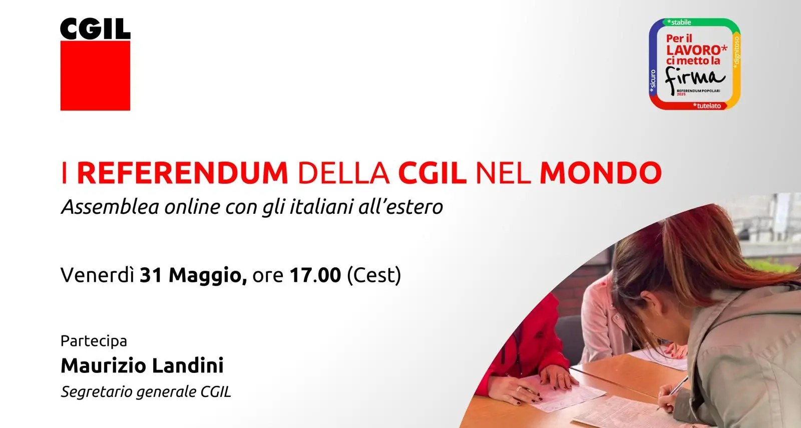 I referendum della Cgil nel mondo, assemblea online con gli italiani all’estero