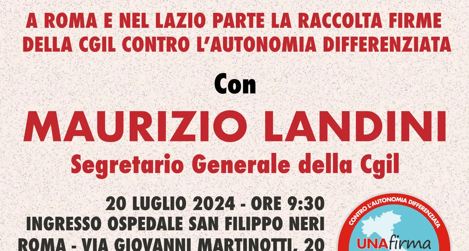 ‘Una firma per l’Italia’. A Roma e nel Lazio parte la raccolta firme per il referendum contro l’Autonomia differenziata