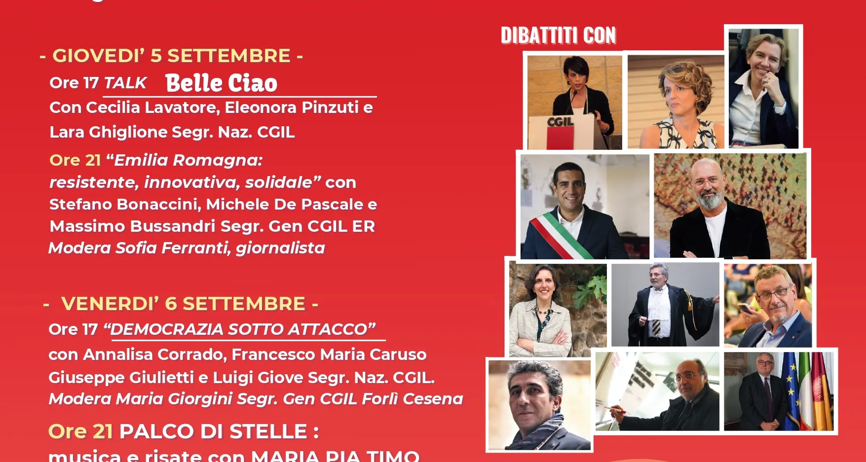 Festa provinciale Cgil Forlì Cesena – Talk Belle Ciao