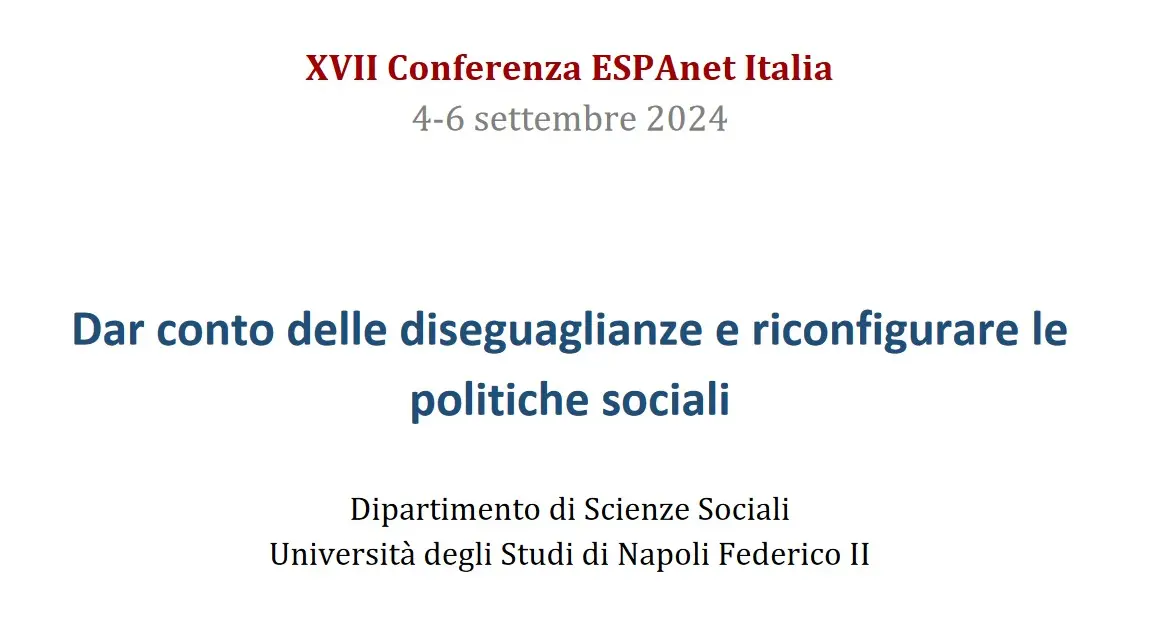 XVII Conferenza ESPAnet Italia – ‘Mezzogiorno e autonomia differenziata’