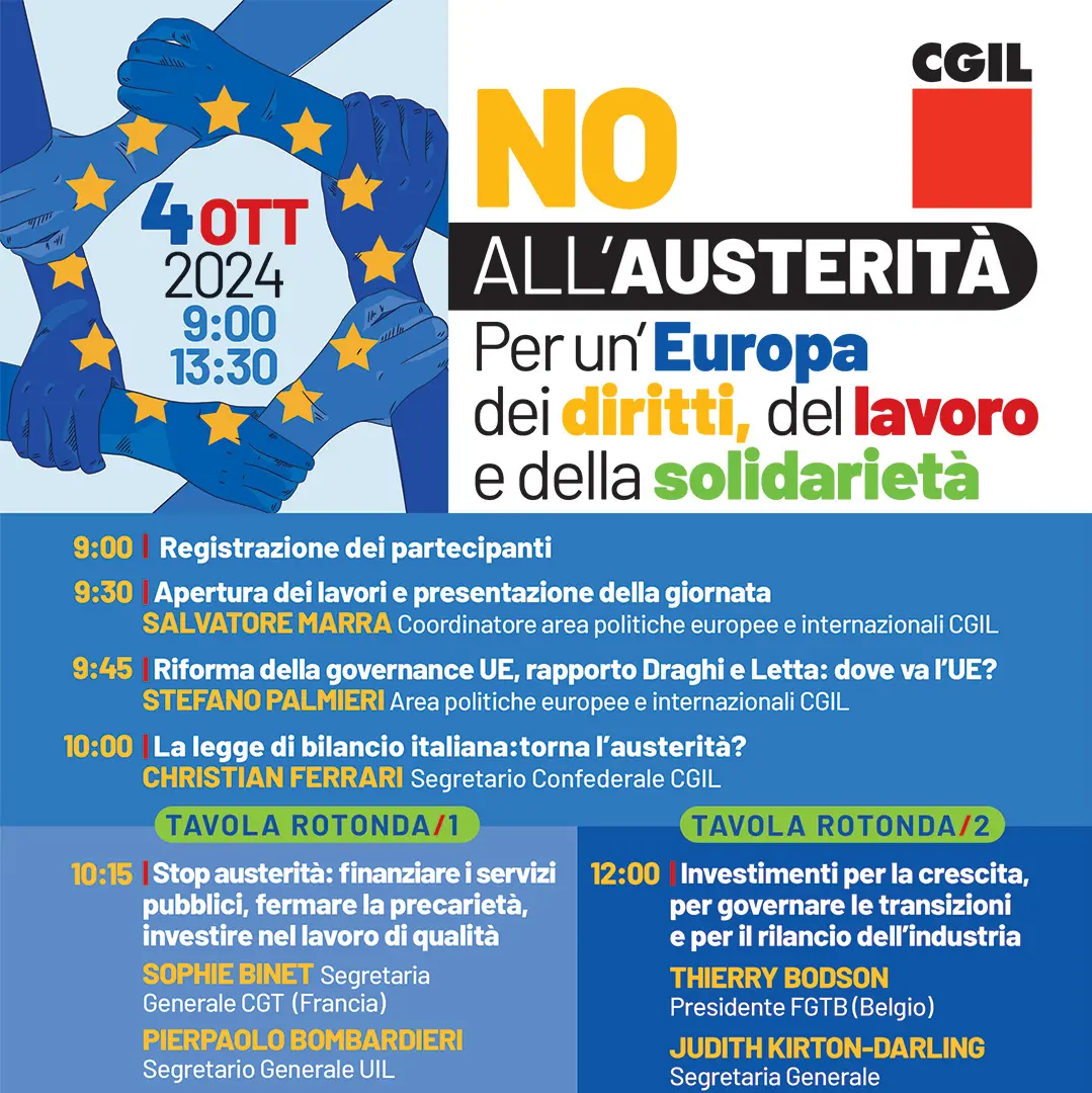 No all’austerità: per un’Europa dei diritti, del lavoro e della solidarietà