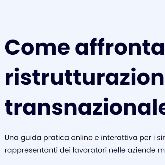 Lanciato il “Transnational Restructuring Navigator”