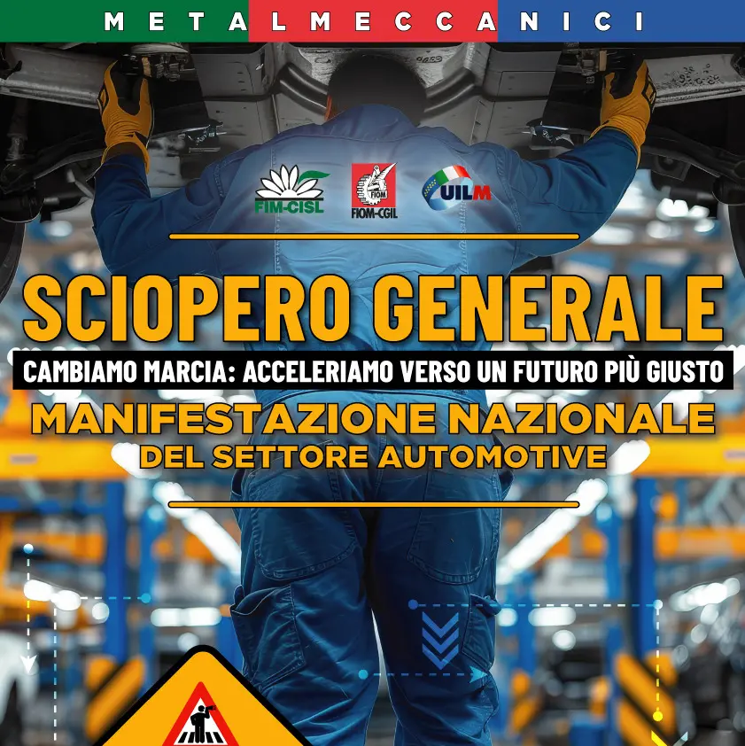 Automotive, il 18 ottobre sciopero generale e manifestazione a Roma