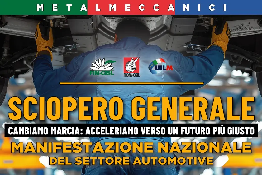 Automotive, il 18 ottobre sciopero generale e manifestazione a Roma