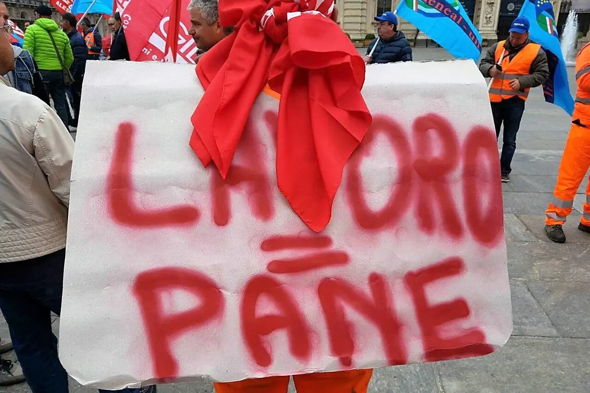 Una manifestazione della Fillea Cgil