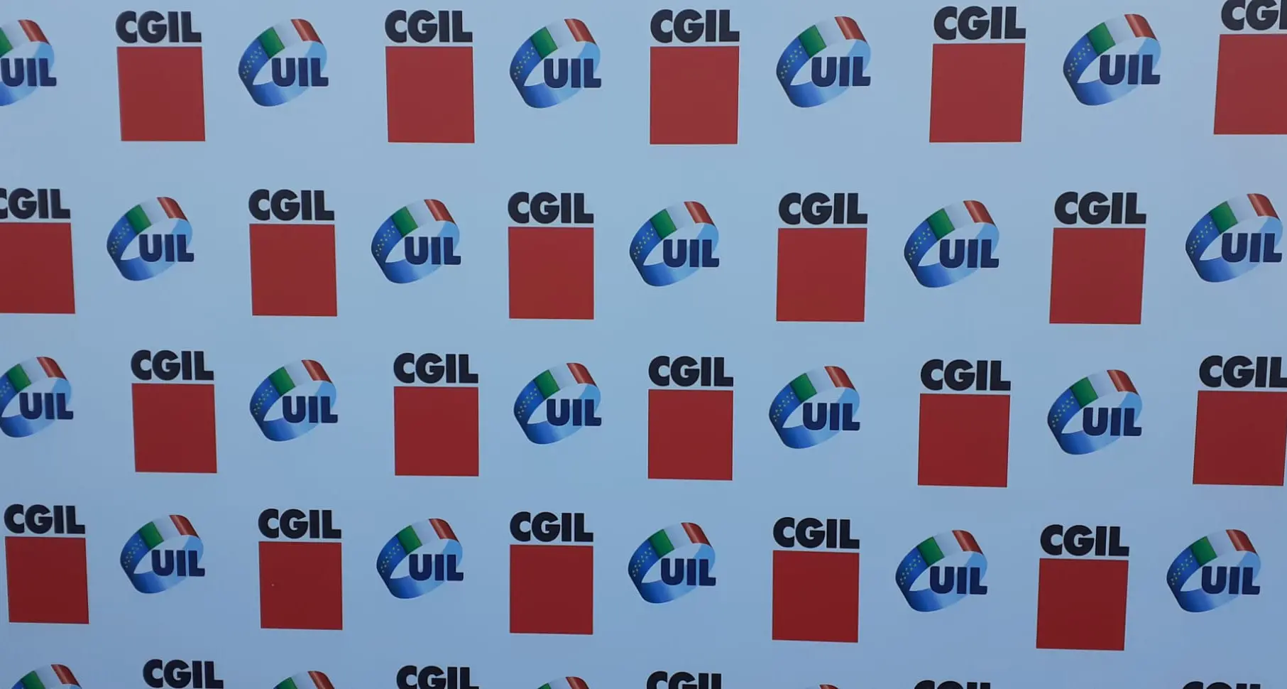 Cgil e Uil, conferenza stampa Landini e Bombardieri