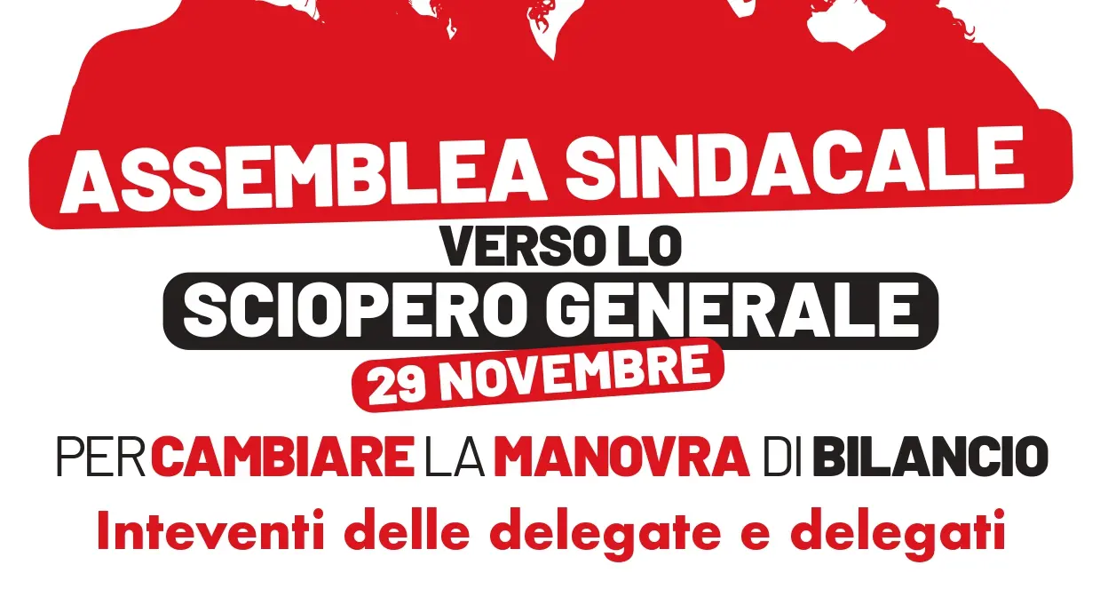 Verso lo sciopero generale del 29 novembre – Assemblea sindacale con i delegati e le delegate della Fillea Roma e Lazio