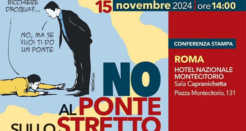 Conferenza stampa Cgil, associazioni e partiti “NO al ponte sullo Stretto”