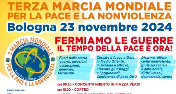 Terza marcia mondiale per la pace e la non violenza – Fermiamo le guerre il tempo della pace è ora!