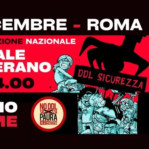 ‘A pieno regime’, sabato 14 dicembre Cgil partecipa a manifestazione nazionale a Roma contro Ddl sicurezza