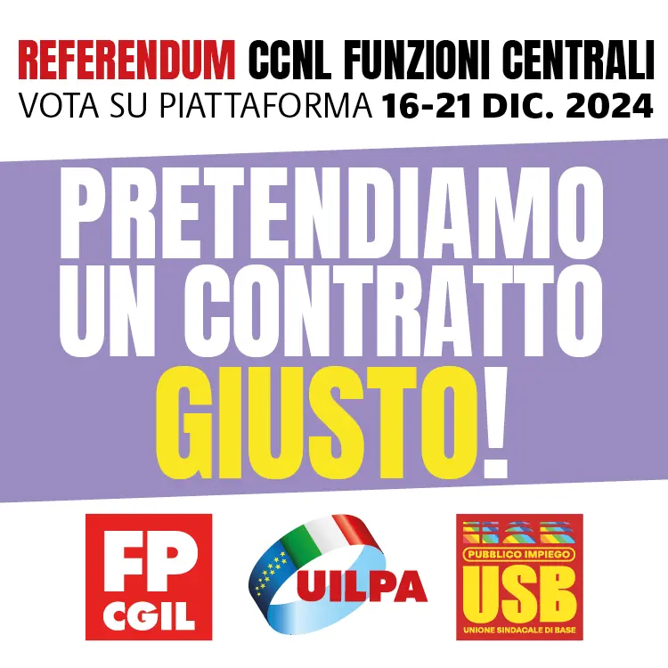 P.A.: Landini, sosteniamo referendum su contratto Funzioni centrali