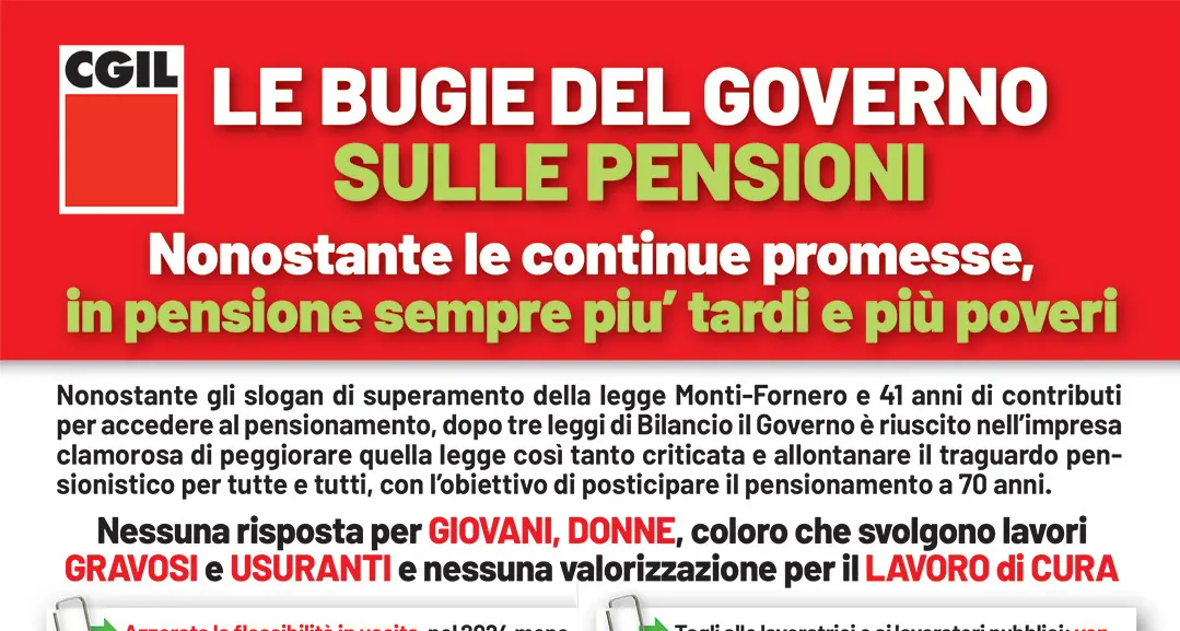 Le bugie del governo sulle pensioni. Nonostante le continue promesse, in pensione sempre più tardi e più poveri