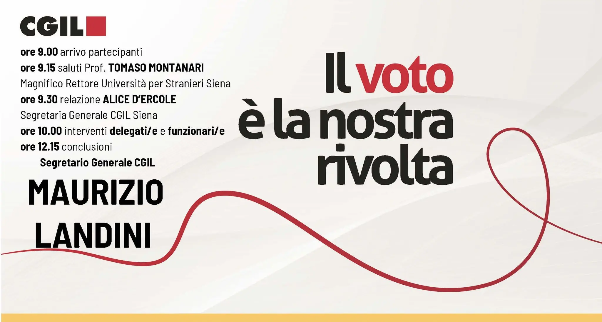 ‘Il voto è la nostra rivolta’ - Assemblea delle assemblee dei delegati e delle delegate Cgil Siena