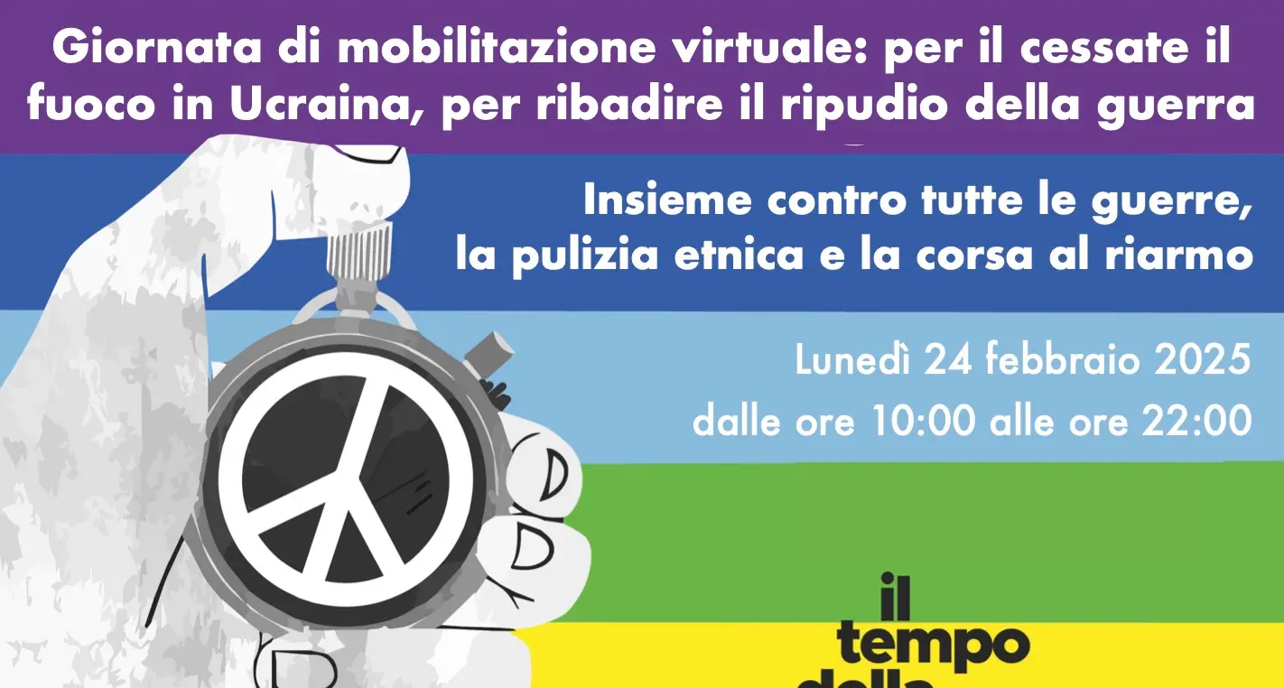 Tre anni di guerra in Ucraina: il 24 febbraio maratona online per il cessate il fuoco, per ribadire il ripudio della guerra
