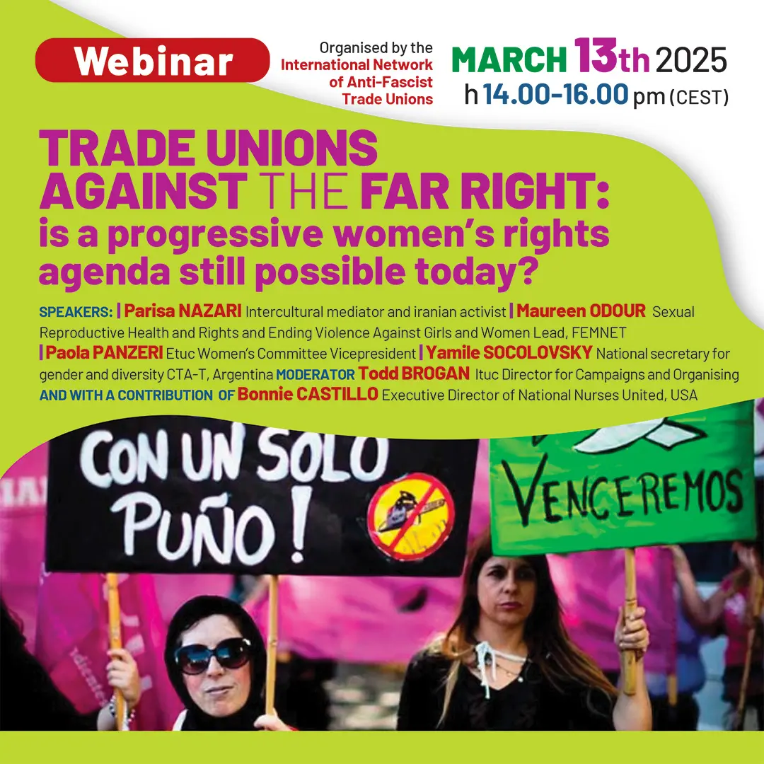 Webinar: \"Trade Unions Against the Far Right: Is a Progressive Women's Rights Agenda Still Possible Today?\"