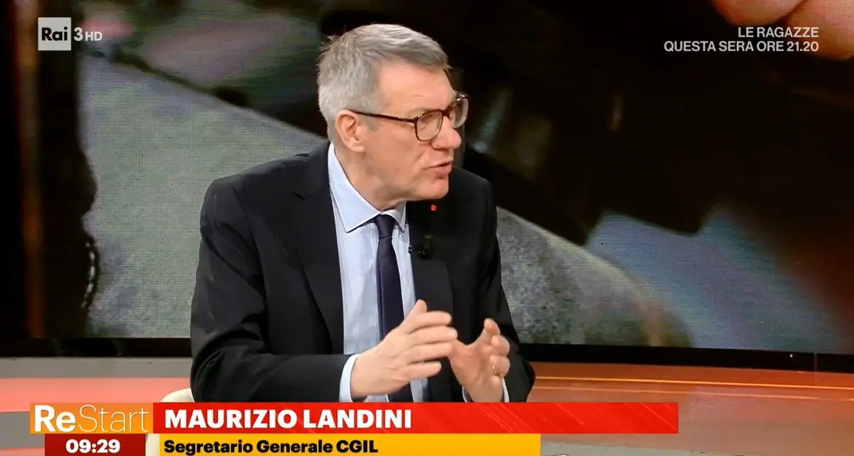 15 marzo, Landini: il riarmo dell'Europa è una follia, Cgil in piazza con le bandiere della pace