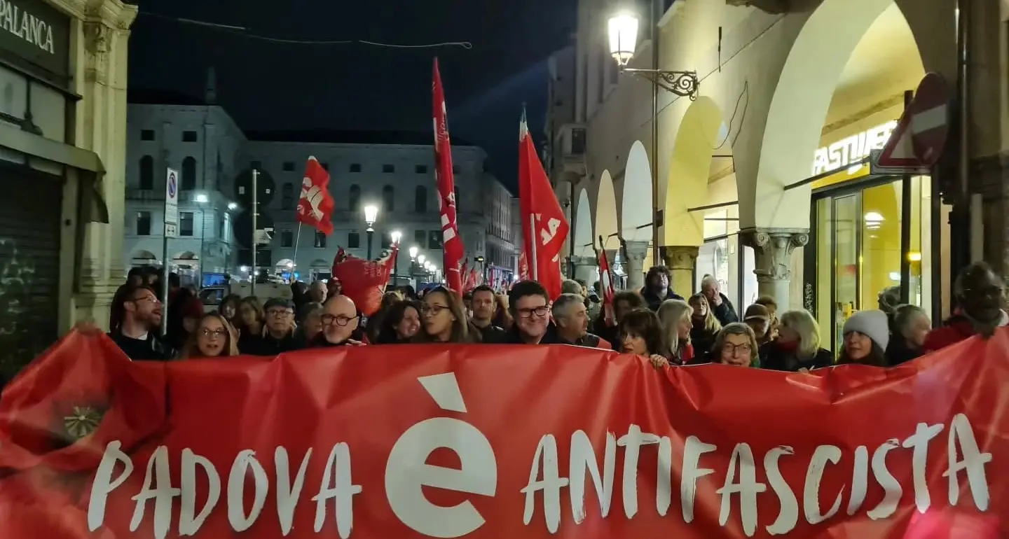 Padova, 1500 no al fascismo al corteo di Cgil e Anpi