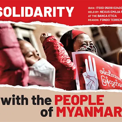 Solidarity with the people of Myanmar: CGIL launches fundraising campaign for humanitarian aid