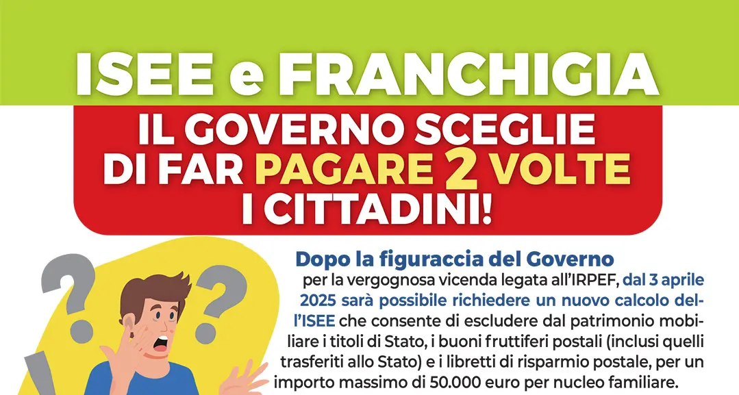 Isee e franchigia: Cgil, l’ennesima ingiustizia sociale del Governo Meloni