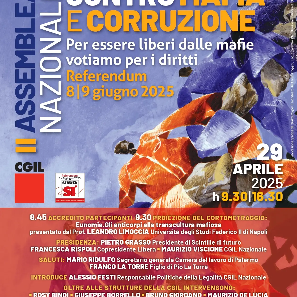 Il 29 aprile a Palermo II Assemblea nazionale contro mafia e corruzione “Per essere liberi dalle mafie votiamo per i diritti”