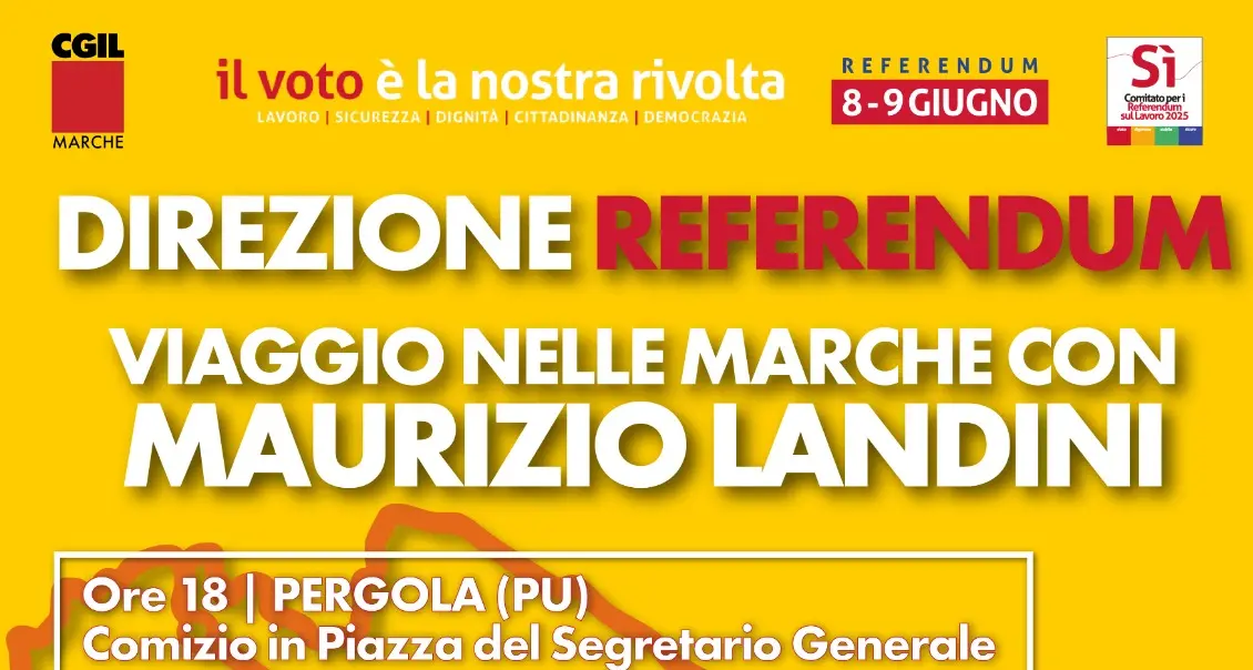 Direzione Referendum – viaggio nelle marche con Maurizio Landini