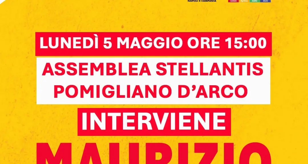 Referendum 8 e 9 giugno: assemblea lavoratrici e lavoratori Stellantis Pomigliano d’Arco