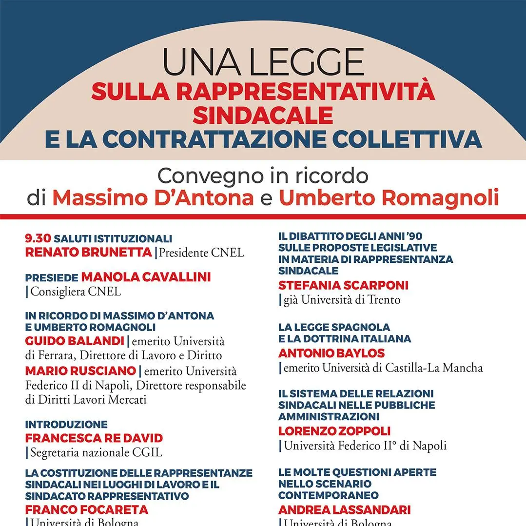 Cgil, 19 maggio al Cnel convegno \"Una legge sulla rappresentatività sindacale e la contrattazione collettiva\", con Landini