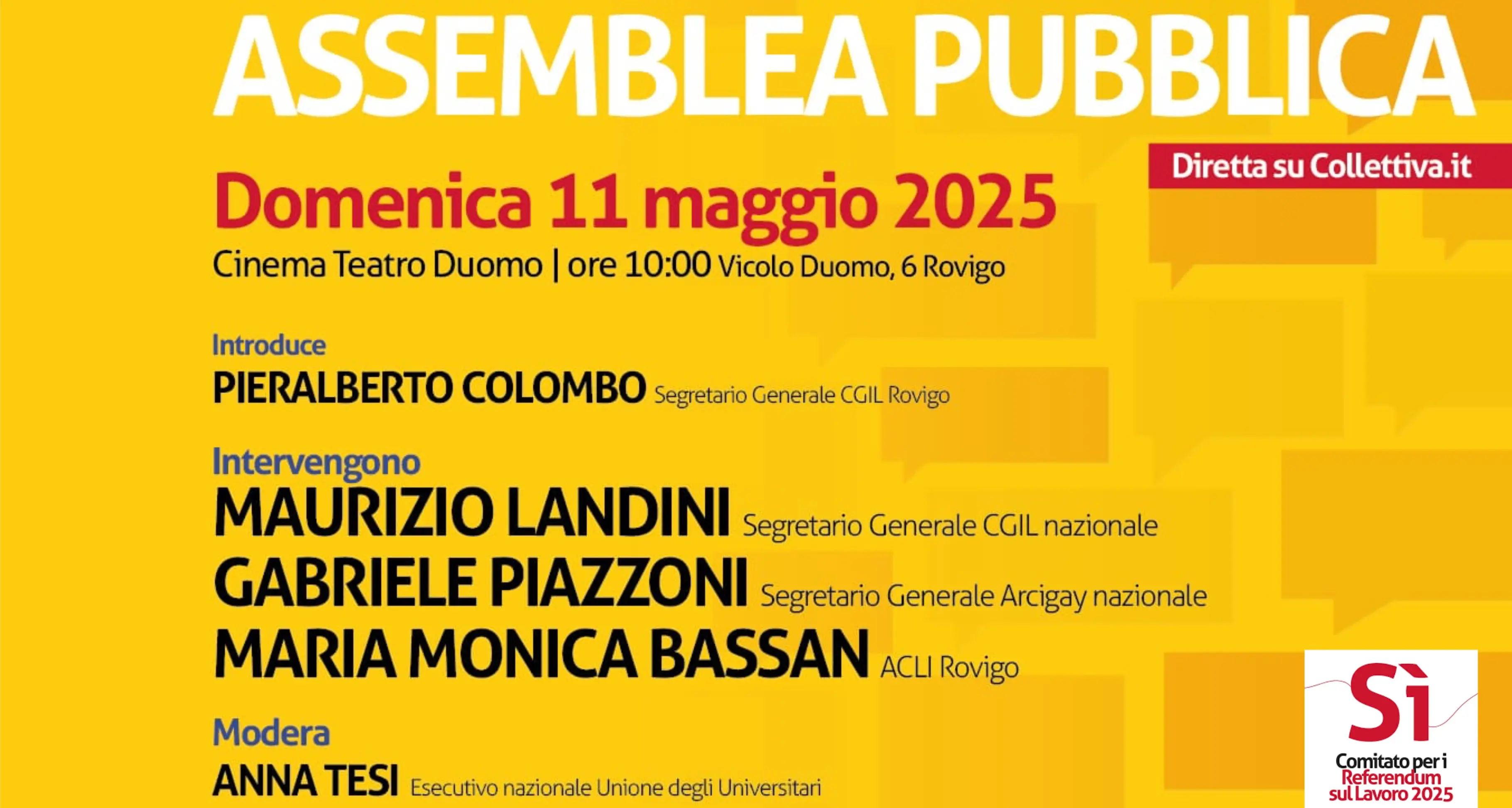 Referendum, l’11 maggio Landini a Rovigo
