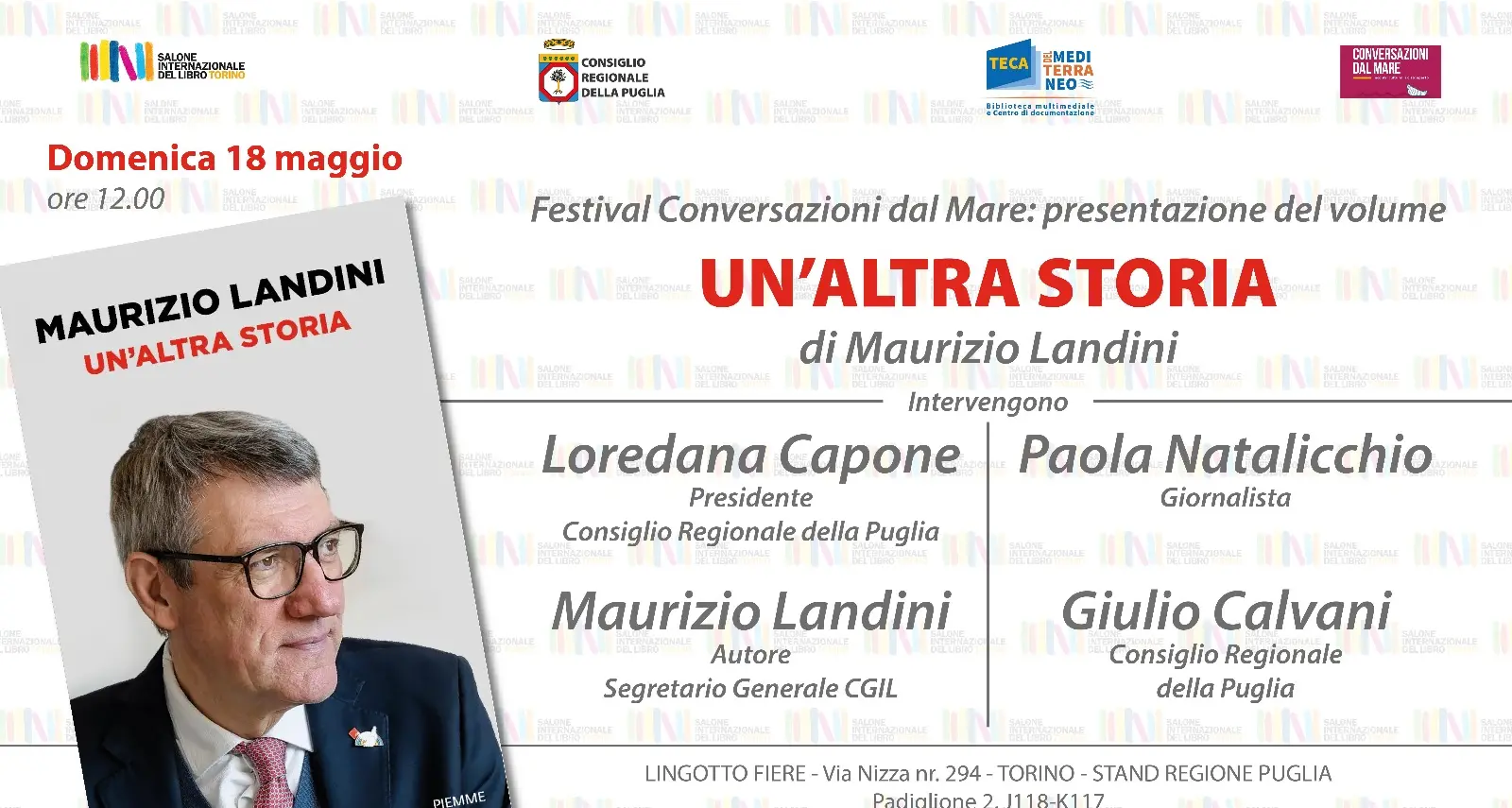 Salone Internazionale del Libro –Festival conversazioni del mare: presentazione del volume ‘Un’altra storia’