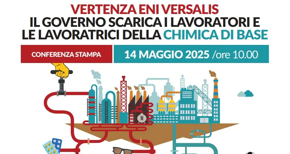 Eni Versalis: Cgil, domani conferenza stampa a Roma per denunciare danni chiusura petrolchimici