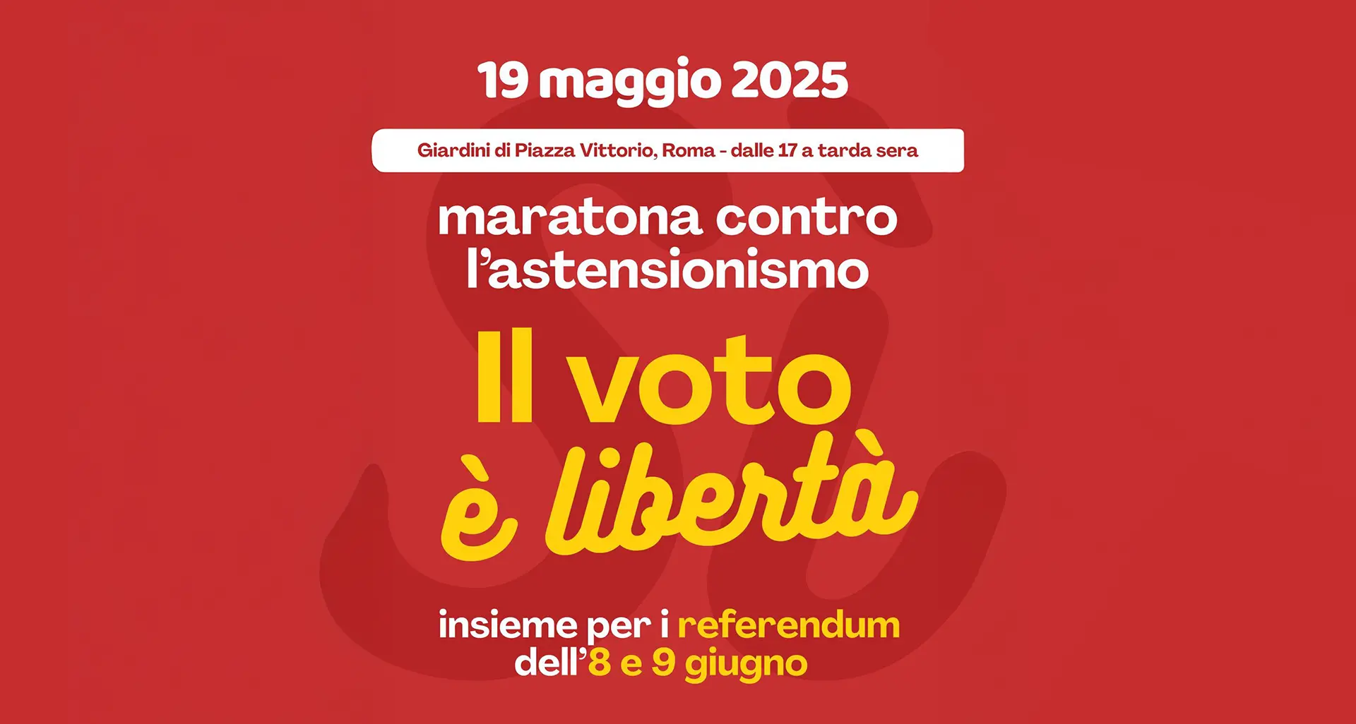 “Il voto è libertà”. Maratona contro l'astensionismo
