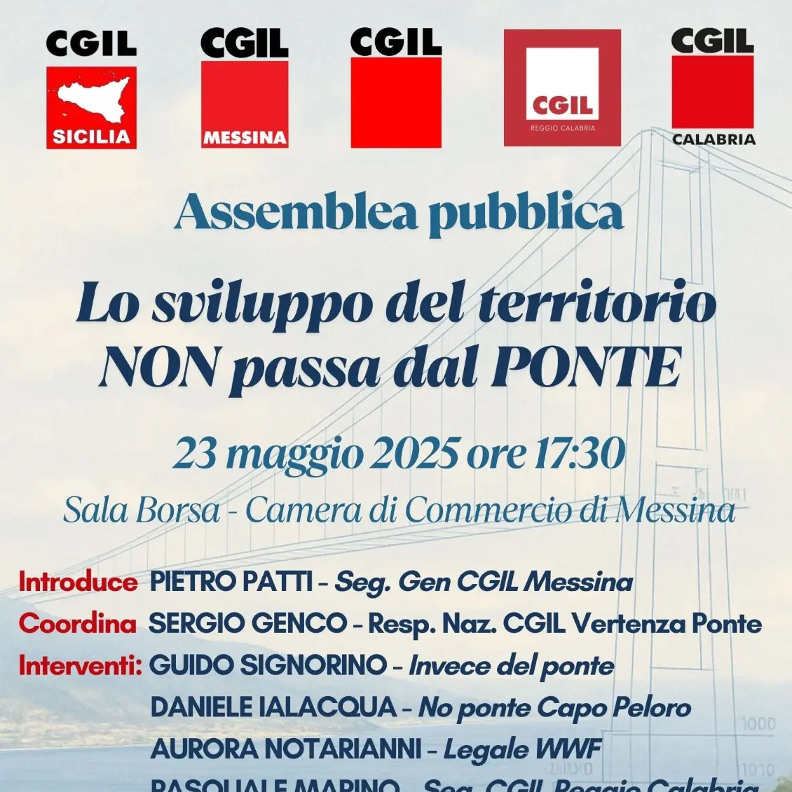 Ponte Stretto: Cgil, basta forzature, si pensi a PNRR e a infrastrutture necessarie al Paese