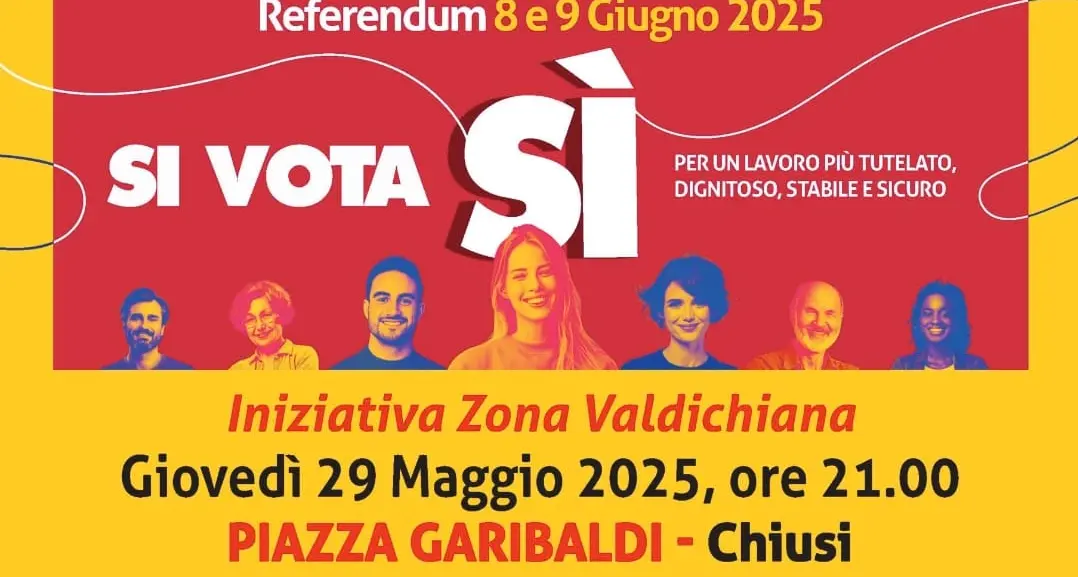 Referendum 8 e 9 giugno: iniziativa in Valdichiana