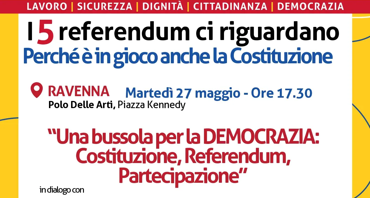 Una bussola per la DEMOCRAZIA: Costituzione, Referendum, Partecipazione