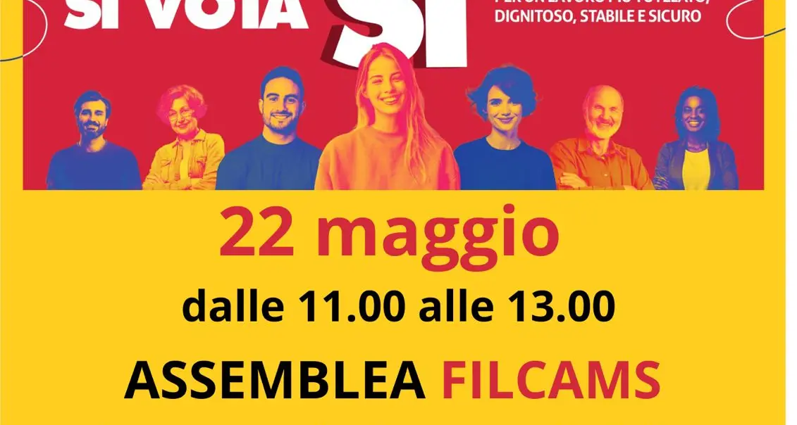 Referendum 8 e 9 giugno: assemblea lavoratori e lavoratrici MD