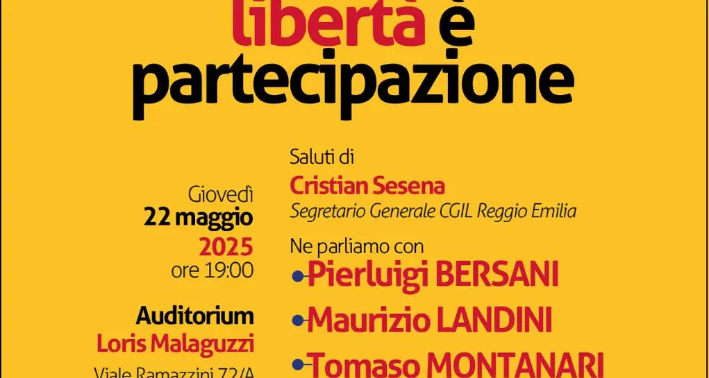 Referendum 8 e 9 giugno – ‘Libertà è partecipazione’