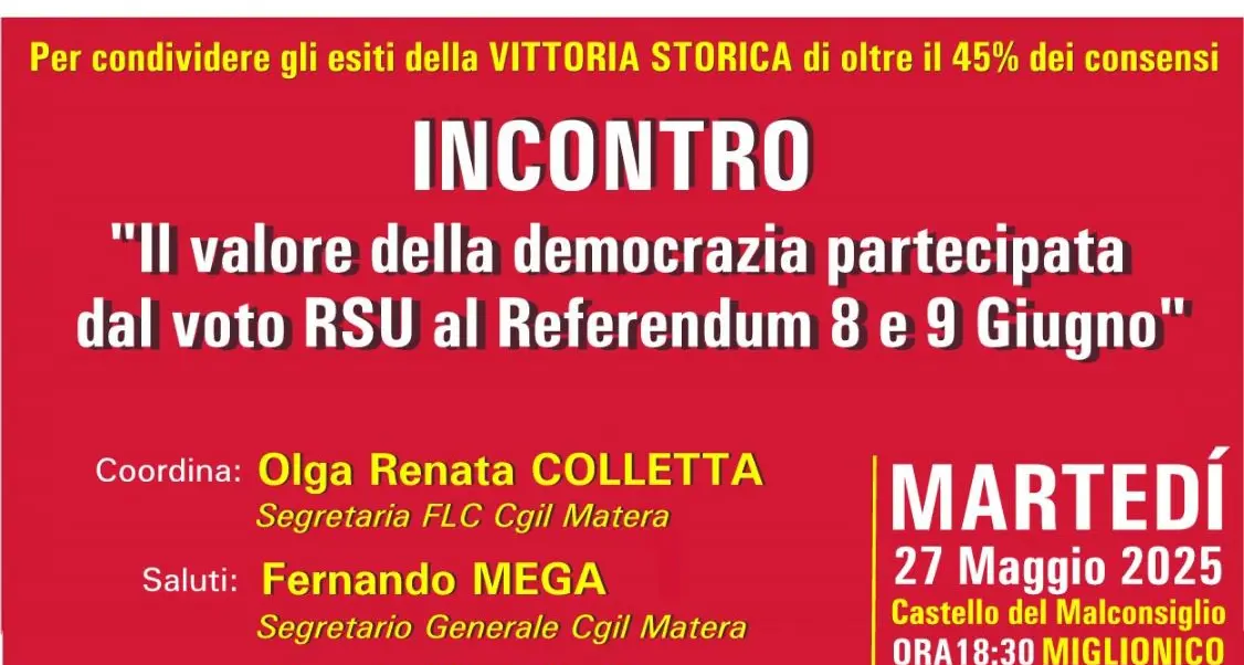 Il valore della democrazia partecipata dal voto RSU al Referendum 8 e 9 giugno