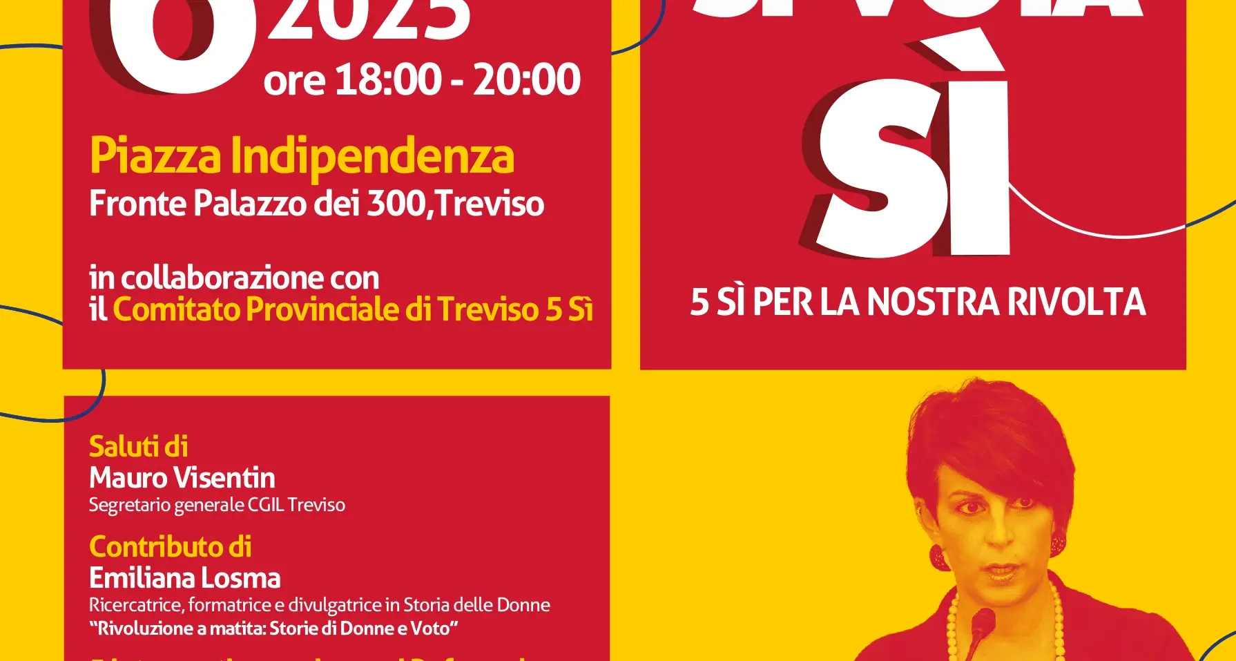 Referendum 8 e 9 giugno – Evento di chiusura campagna referendaria a Treviso
