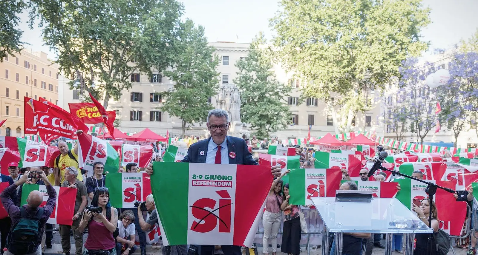 Referendum 8 e 9 giugno, Landini: l'Italia cambia con 5 Sì, l'obiettivo del quorum è possibile