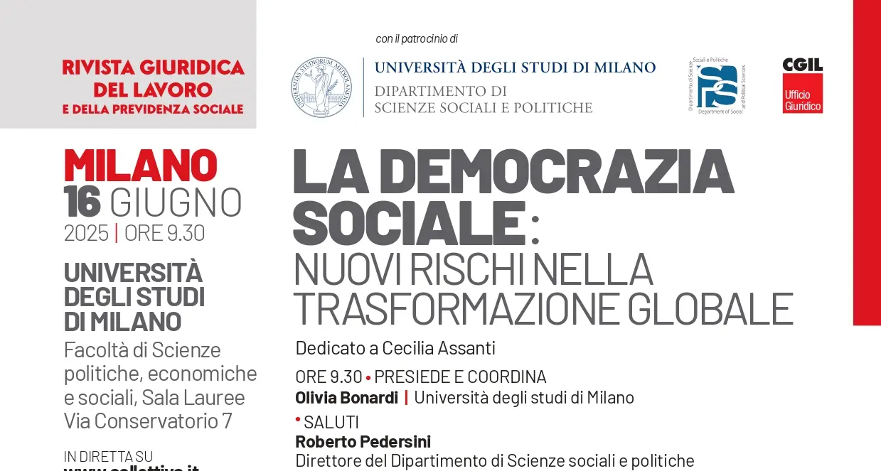 La democrazia sociale: nuovi rischi nella trasformazione globale