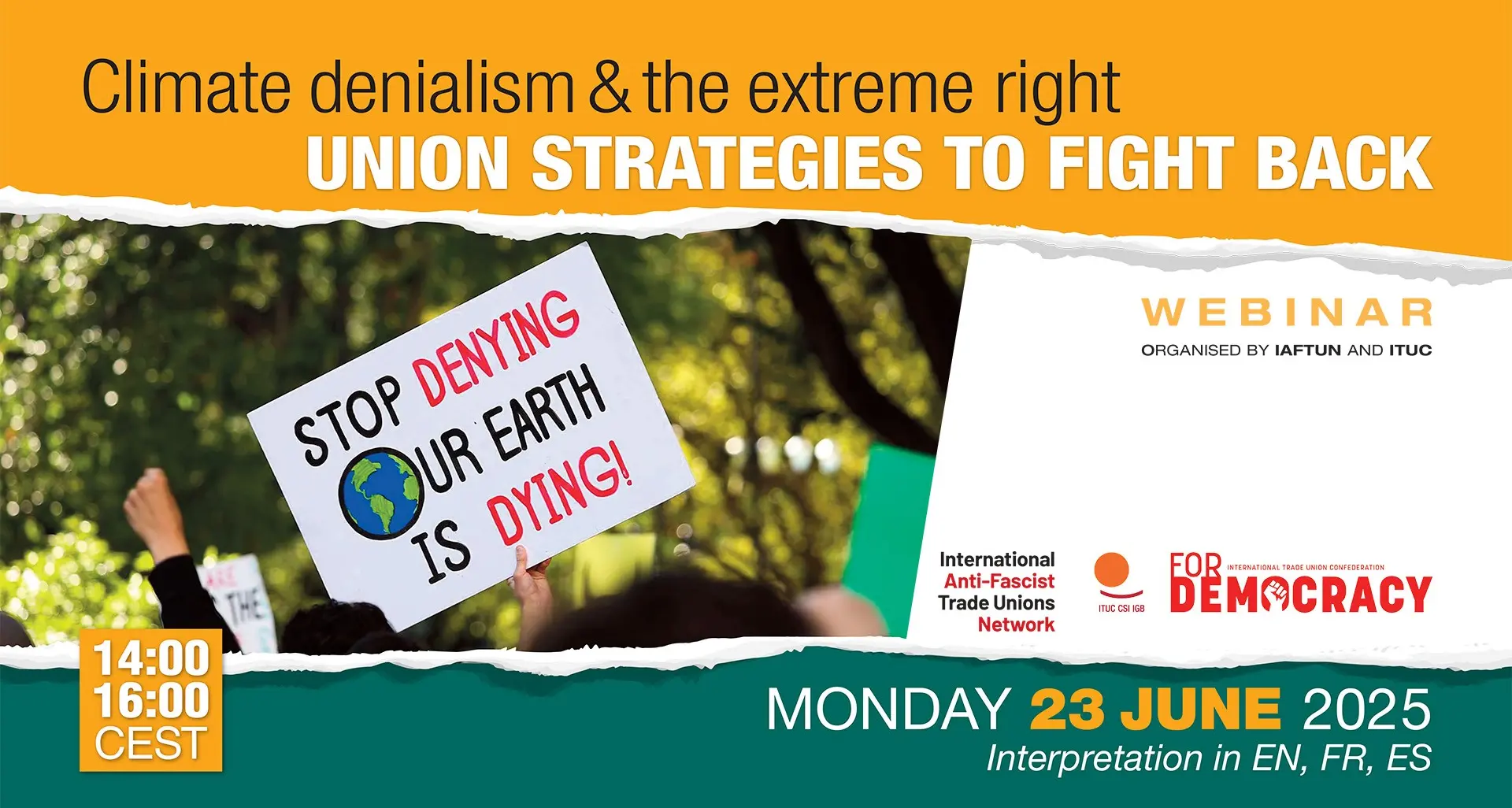 Webinar: “Climate denialism and the far right: trade union strategies to fight back”