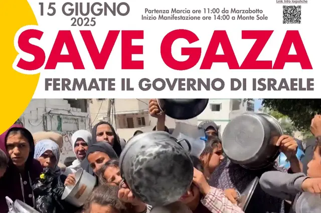 Save Gaza: 15 giugno marcia da Marzabotto a Monte Sole