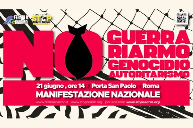 Ferma il Riarmo – Stop Rearm Europe, la Fisac Cgil in piazza a Roma sabato 21 giugno per la manifestazione nazionale