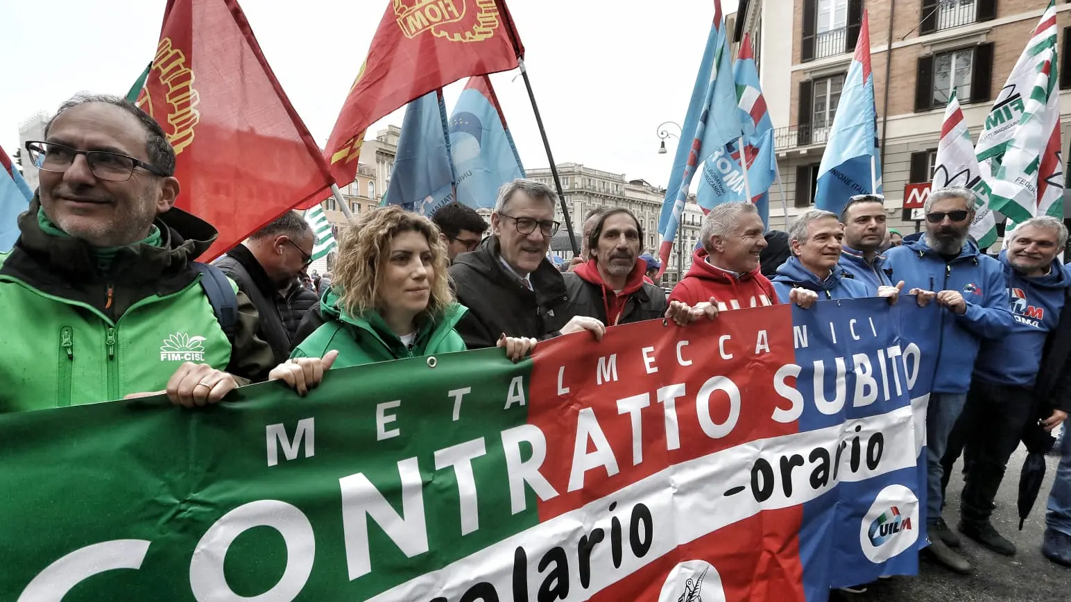 Contratti: Landini, al fianco dei metalmeccanici alla 40esima ora di sciopero