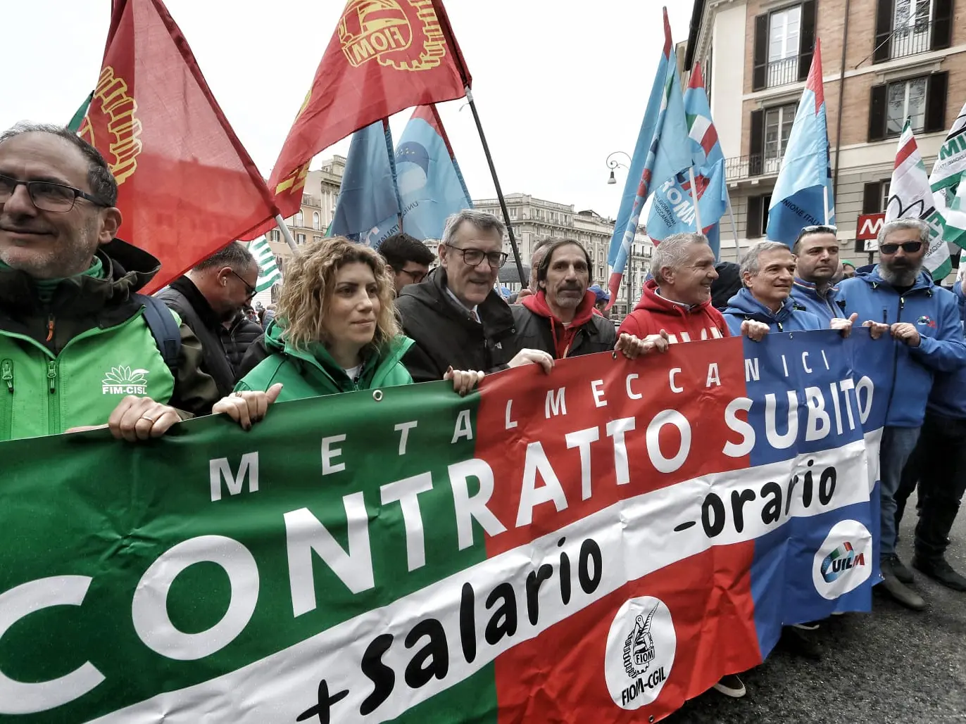 Contratti: Landini, al fianco dei metalmeccanici alla 40esima ora di sciopero