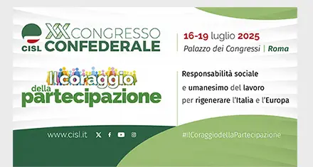 XX Congresso Confederale Cisl ‘Il coraggio della partecipazione’