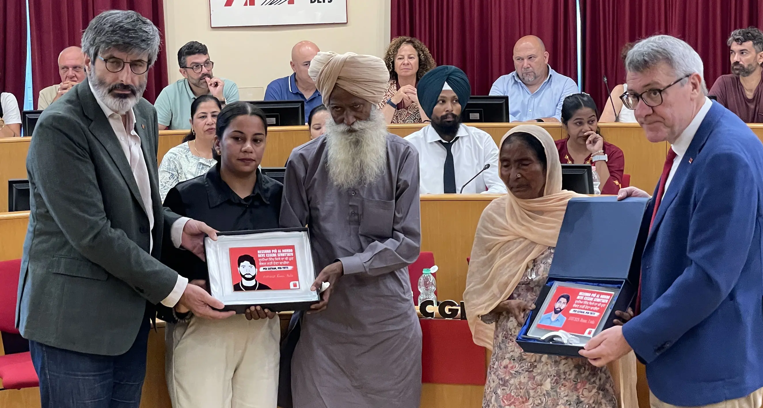 Landini incontra i familiari di Satnam Singh