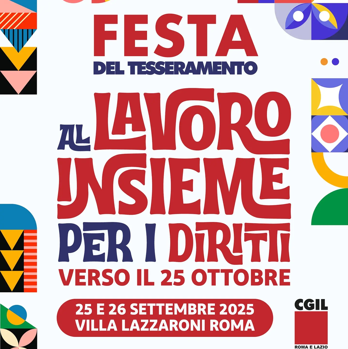 Venerdì 26 settembre Landini alla festa Cgil Roma e Lazio: “Al lavoro. Insieme per i diritti”