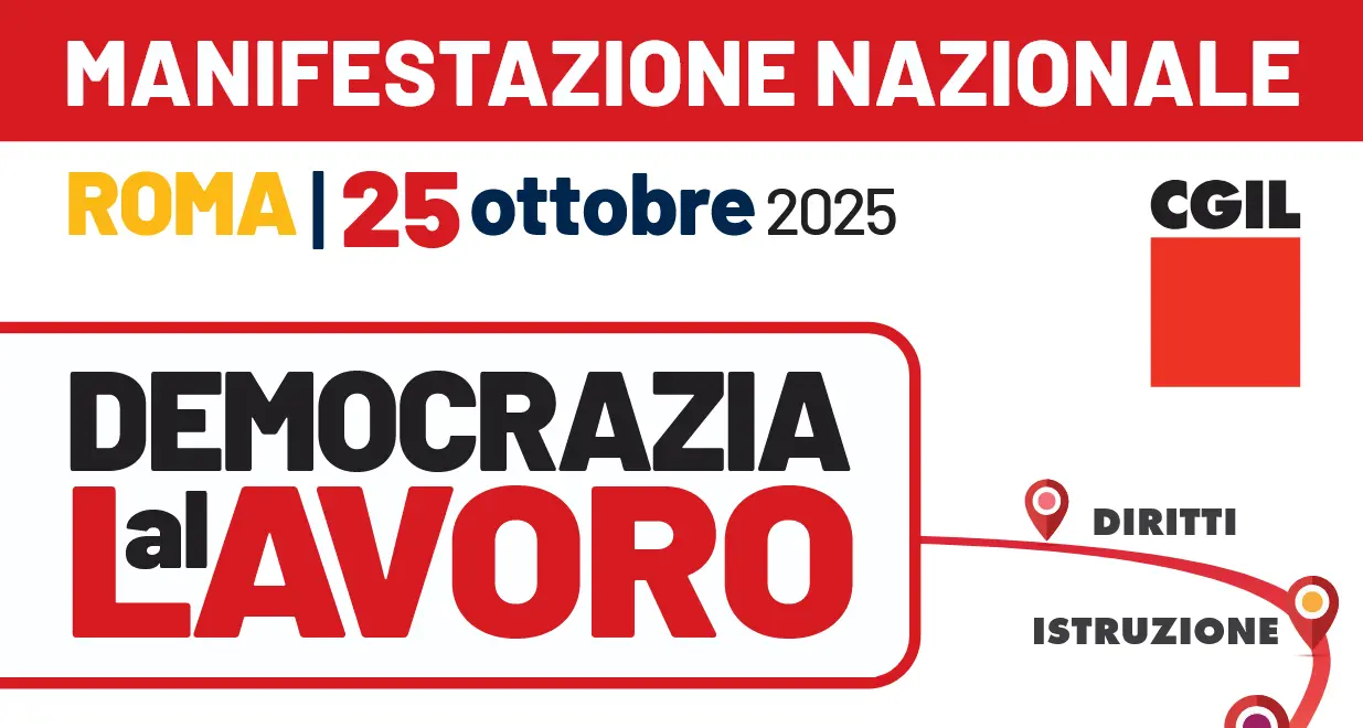 Democrazia al Lavoro: Cgil, 25 ottobre manifestazione nazionale a Roma